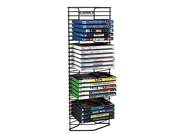 Atlantic Onyx 28 DVD Media Tower, Black