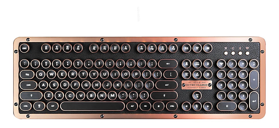 Azio Retro Classic Wireless Keyboard, Full Size, Artisan