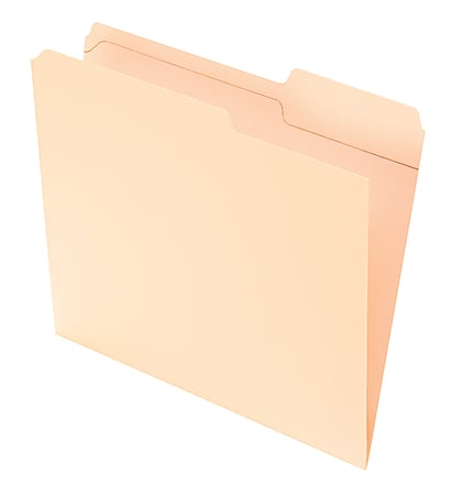 Office Depot® Brand Reinforced Tab File Folders, 2/5 Cut, Letter Size, Manila, Pack Of 100