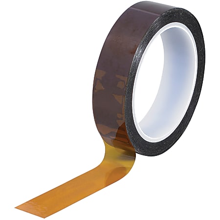 Kapton® Sealing Tape, 3" Core, 1" x 108', 1 mil, Amber
