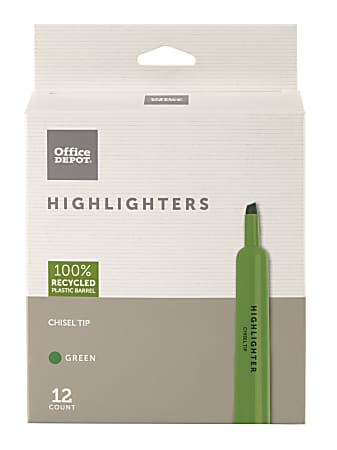 Office Depot® Brand Chisel-Tip Highlighter, 100% Recycled