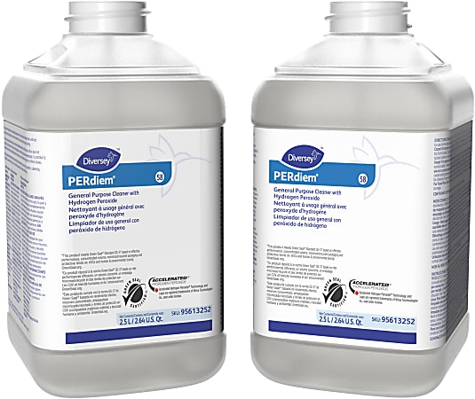 Diversey PERdiem General Purpose Cleaner With Hydrogen Peroxide, 2.5L, Case Of 2 Bottles