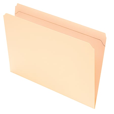 Office Depot® Brand Reinforced Tab File Folders, Straight Cut, Legal Size, Manila, Pack Of 100 Folders