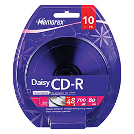Memorex Cool Color Designer CD R Recordable Media Spindle