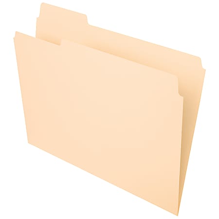 Office Depot® Brand File Folders, 1/3 Tab Cut, Left Position, Letter Size, Manila, Pack Of 100