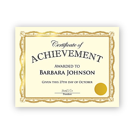 Geographics 8.5 x 11 in. Award Certificates Burgundy Gold Foil - Blue
