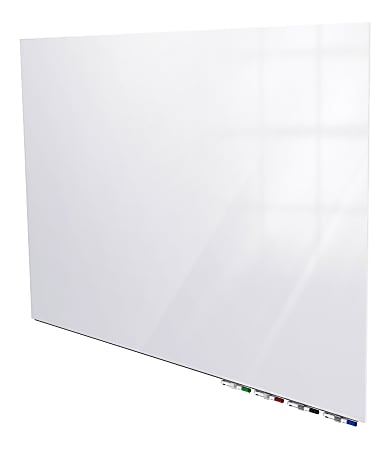 Ghent Aria Low-Profile Magnetic Glass Unframed Dry-Erase Whiteboard, 36" x 48", White