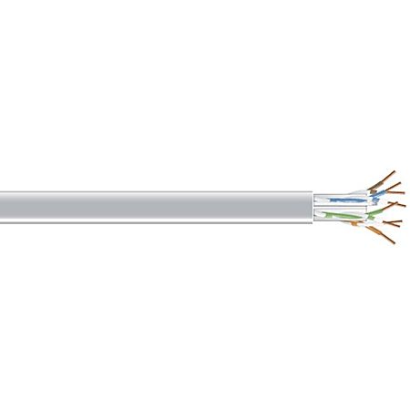 Black Box CAT5e 100-MHz Solid Bulk Cable - 1000 ft Category 5e Network Cable for Network Device - First End: Bare Wire - Second End: Bare Wire - CM - 24 AWG - Gray