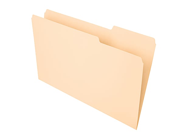 Office Depot® Brand File Folders, 1/3 Tab Cut, Right Position, Legal Size, Manila, Pack Of 100