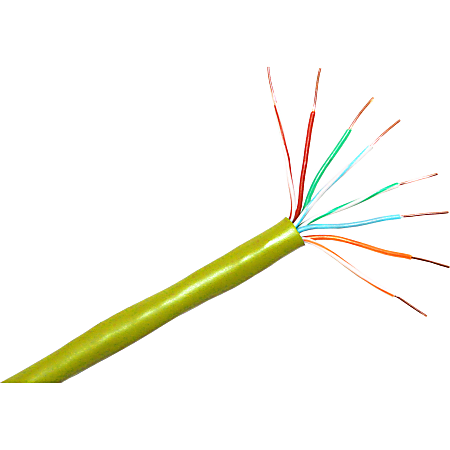 ClearLinks 1000FT Cat. 6 550MHZ Solid Yellow Bulk Cable - Category 6 - 1000ft - Bare Copper - Bulk - Solid - Yellow