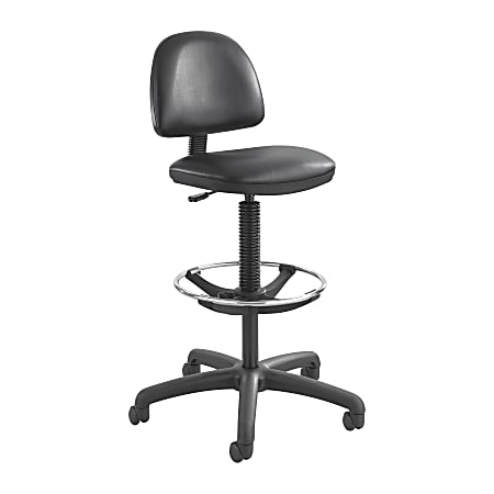 Safco Precision Extended-Height Chair, Black Frame, Black Vinyl