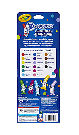 Crayola Pip Squeaks Washable Markers Assorted Colors Pack Of 16