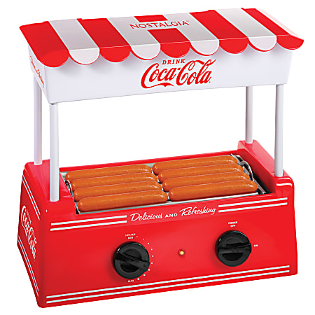 Nostalgia CKHDR8CR Coca Cola Hot Dog Roller, 14"H