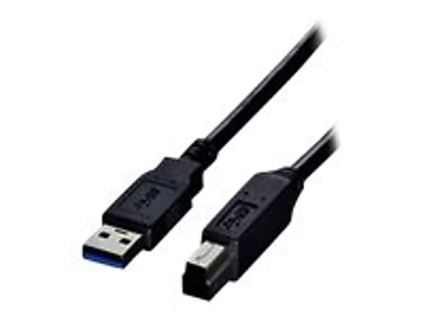 Comprehensive USB 3.0 A Male To B Male Cable 10ft. - 10 ft USB Data Transfer Cable - First End: 1 x Type A Male USB - Second End: 1 x Type B Male USB - 4.8 Gbit/s - 28 AWG - Black