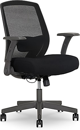 Serta® SitTrue™ Rayne Ergonomic Mesh/Fabric Mid-Back Task Chair, Black