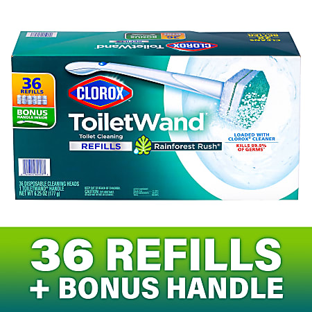 Clorox Toilet Wand And Refills Kit 15 34 Pack Of 36 Refills - Office Depot