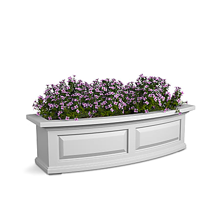 Mayne Nantucket Window Box Planter, 3', White