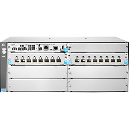HPE 5406R 16-port SFP+ (No PSU) v3 zl2 Switch - Manageable - 10 Gigabit Ethernet - 10GBase-X - 3 Layer Supported - Modular - Optical Fiber - 4U High - Rack-mountable - Lifetime Limited Warranty
