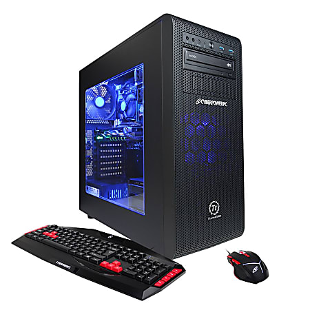CyberPowerPC Gamer Ultra GUA570 Gaming Desktop Computer - AMD FX-Series FX-8320 3.50 GHz - 16 GB DDR3 SDRAM - 2 TB HDD - Windows 10 Home 64-bit - Black