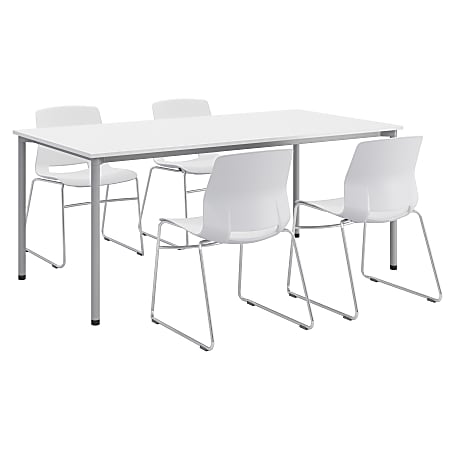 KFI Studios Dailey Table With 4 Sled Chairs,