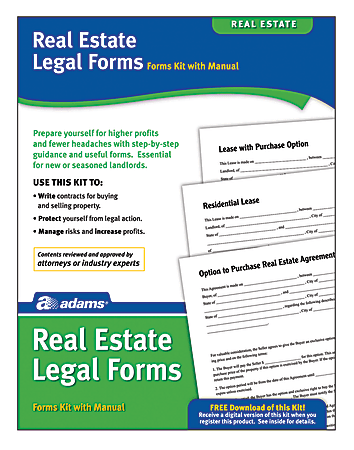 Adams® Real Estate Legal Forms Kit, 8 1/2" x 11"