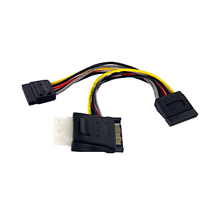 StarTech.com SATA to LP4 with 2x SATA Power Splitter Cable - 6