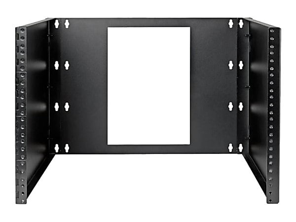 Tripp Lite 8U Wall-Mount Bracket for Small Switches and Patch Panels, Hinged - Network device mounting bracket - wall mountable - black - 8U - 19"