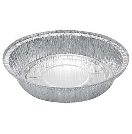 Karat Round Foil Food Containers, 1" x 7", Case Of 500 Containers