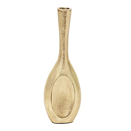 Anji Mountain Large Vase, 10"H x 3"W x 2&rdquo;D, Gold