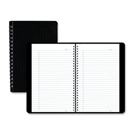 Blueline® Duraflex Notebook, 9 1/2" x 6", College Ruled, 160 Sheets, 50% Recycled, Black/White