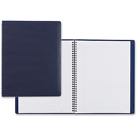 Blueline® Duraflex Notebook, 8 1/2" x 11", College Ruled, 80 Sheets, 30% Recycled, Blue