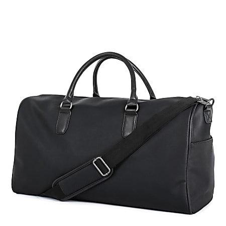 Bugatti Gin & Twill Textured Vegan Leather Messenger Bag With 14" Laptop Pocket, Black