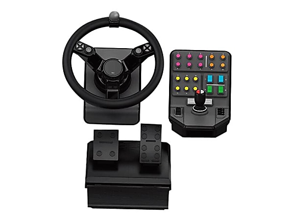 Logitech Heavy Equipment Bundle - Wheel and pedals set - wired - for PC
