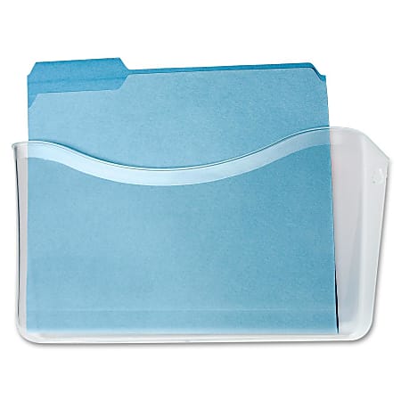Rubbermaid Single Unbreakable Letter Wall Files - 1 Pocket(s) - 6.6" Height x 13.7" Width x 3.1" Depth - Wall Mountable - Clear - Polycarbonate - 1Each