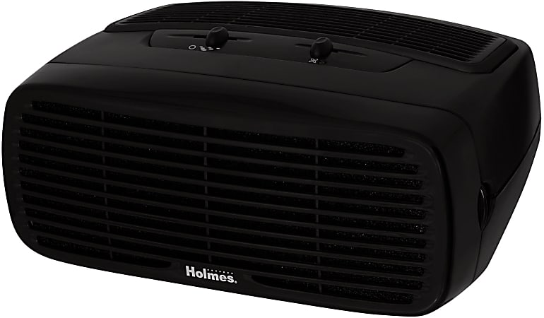 Holmes® HEPA-Type Desktop Air Purifier, 109 Sq. Ft. Coverage, 6-5/16"H x 13"W x 9-3/4"D, Black