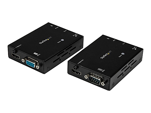 StarTech.com HDMI over CAT5 Extender with IR and Serial - HDBaseT Extender - HDMI over CAT6 - 4K - Extend HDMI over CAT6 or CAT5 cabling with RS232 serial and IR control - HDBaseT extender - Video extender - HDMI over CAT5 extender - CAT5 HDMI extender