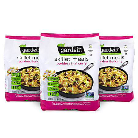 Gardein Skillet Meal Thai Porkless Curry, 20 Oz, Pack Of 3