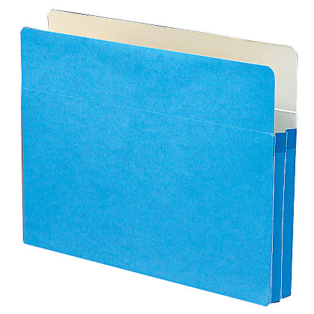 Smead® Color File Pockets, Letter Size, 1 3/4" Expansion, 9 1/2" x 11 3/4", Blue