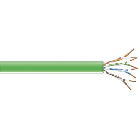 Black Box CAT6 250-MHz Solid Bulk Cable - 1000 ft Category 6 Network Cable for Network Device - First End: Bare Wire - Second End: Bare Wire - CM - 24 AWG - Green