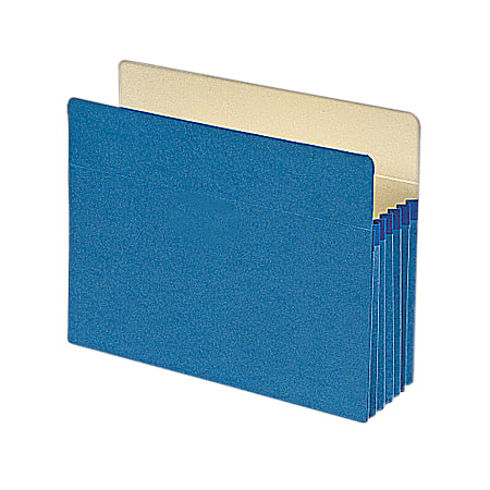 Smead® Color File Pockets, Letter Size, 5 1/4" Expansion, 9 1/2" x 11 3/4", Blue