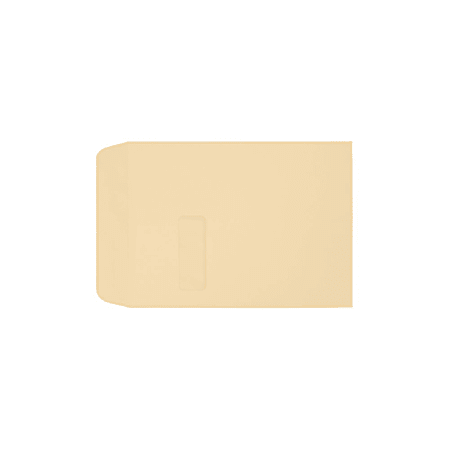 LUX #9 1/2 Open-End Window Envelopes, Top Left Window, Gummed Seal, Nude, Pack Of 50
