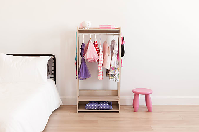 Iris compact wood shop garment rack