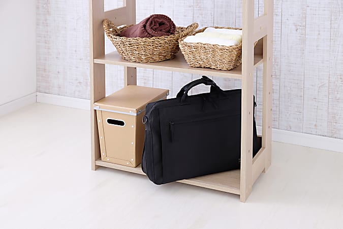 IRIS Compact Wood Garment Rack 47 14 H x 23 58 W x 12 58 D Light Brown Office Depot