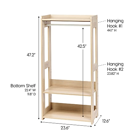 Iris compact wood garment rack 2025