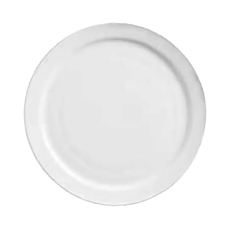 World Tableware Porcelain Narrow-Rim Round Plates, 7 1/4", White, Pack Of 36 Plates