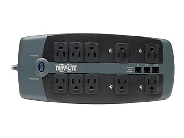 Tripp Lite Protect It 10-Outlet Surge Protector, 8' Cord, Black