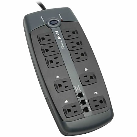 Tripp Lite Protect It 10-Outlet Surge Protector, 8' Cord, Black