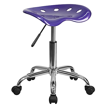 Flash Furniture Vibrant Tractor Seat Stool VioletChrome - Office Depot