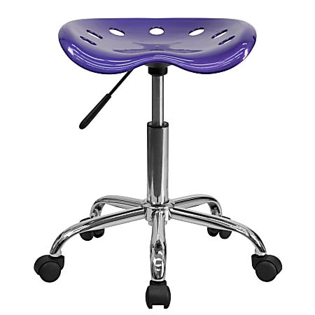 Flash Furniture Vibrant Tractor Seat Stool VioletChrome - Office Depot