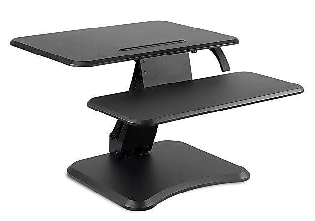 Mount-It! MI-7957 Height-Adjustable Standing Desk Riser, 6-1/8"H x 27"W x 7"D, Black